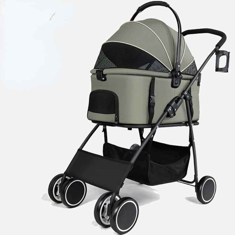 Large Detachable Cat Stroller with Cup Holder