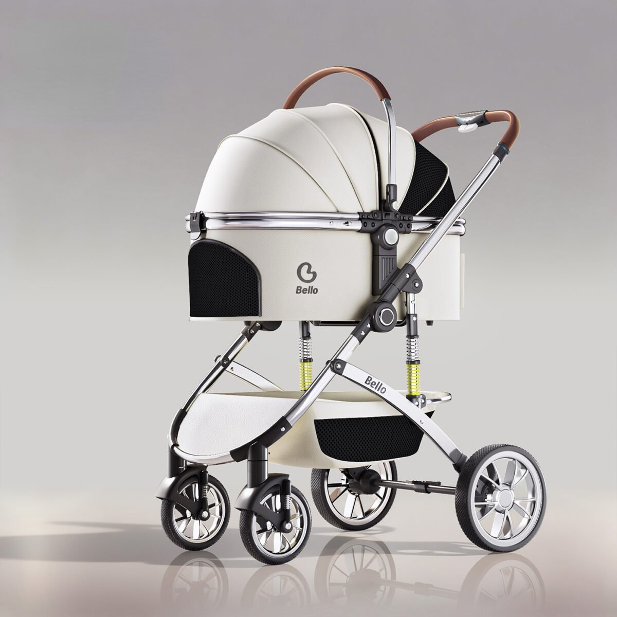 Luxury Cat Stroller with Detachable Carrier