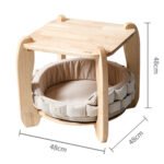 Wooden Cat End Table Cat Bed Human-cat Shared Funiture