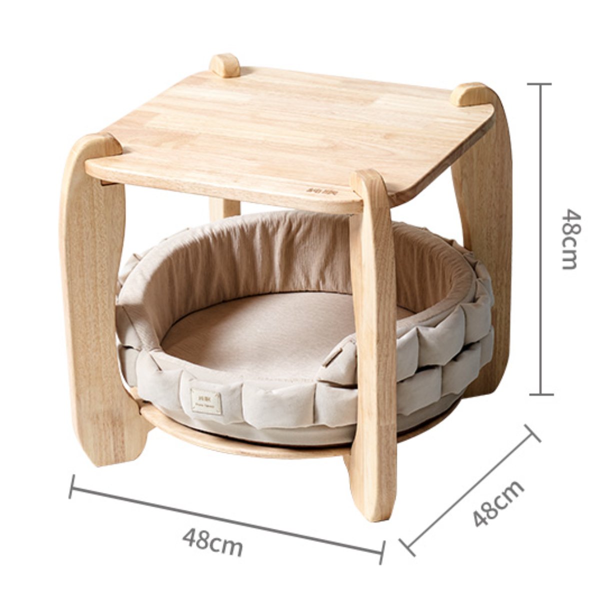 Wooden Cat End Table Cat Bed Human-cat Shared Funiture